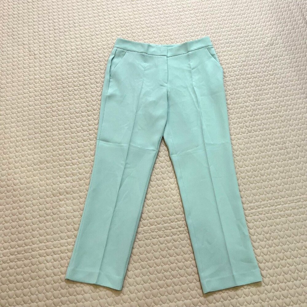 NWT Twinset Women's Straight-Leg High Waist Pants Blue Size 46 W33 - Picture 2 of 10
